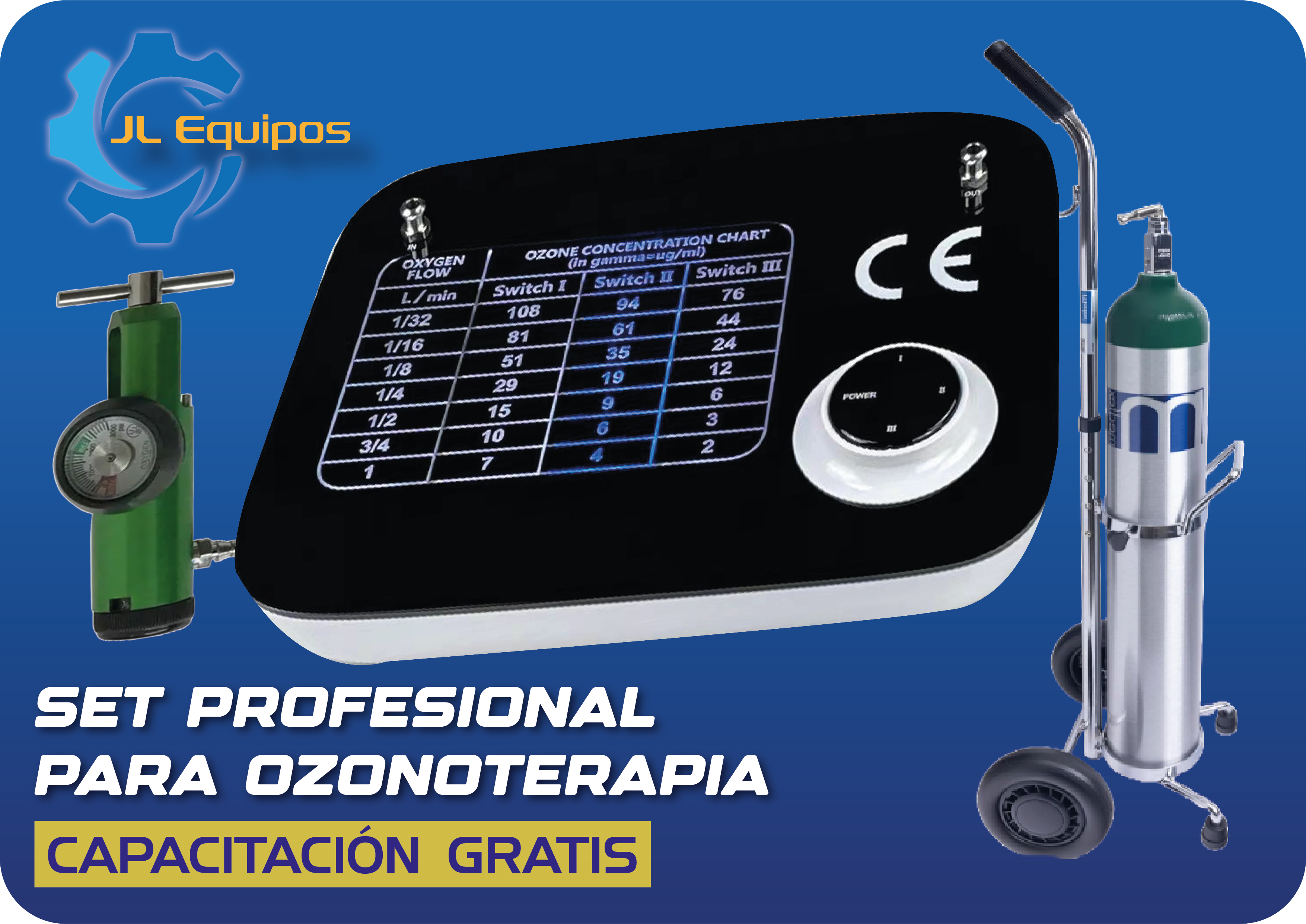 Set completo de ozonoterapia JL Equipos