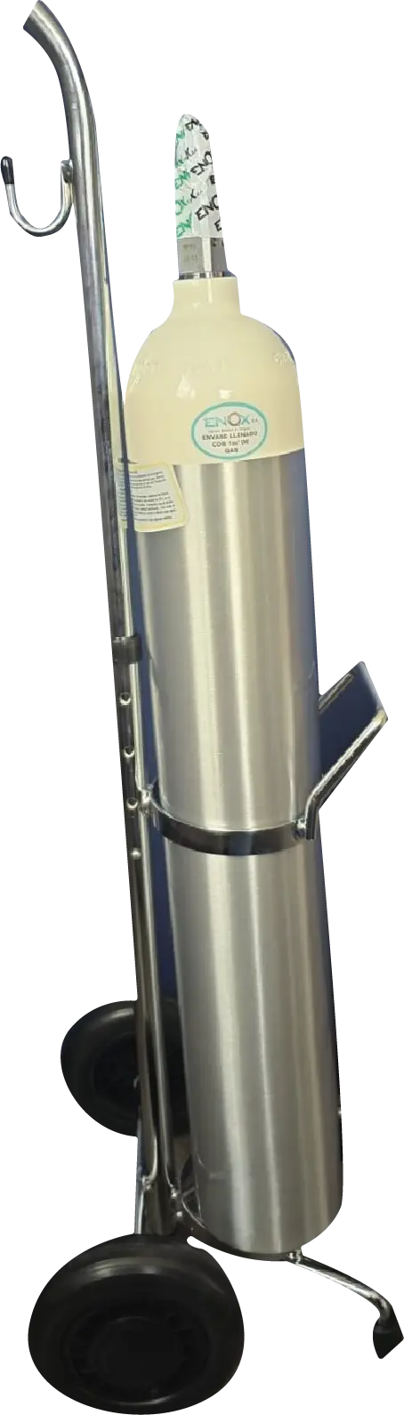 Tanque de oxígeno con carro